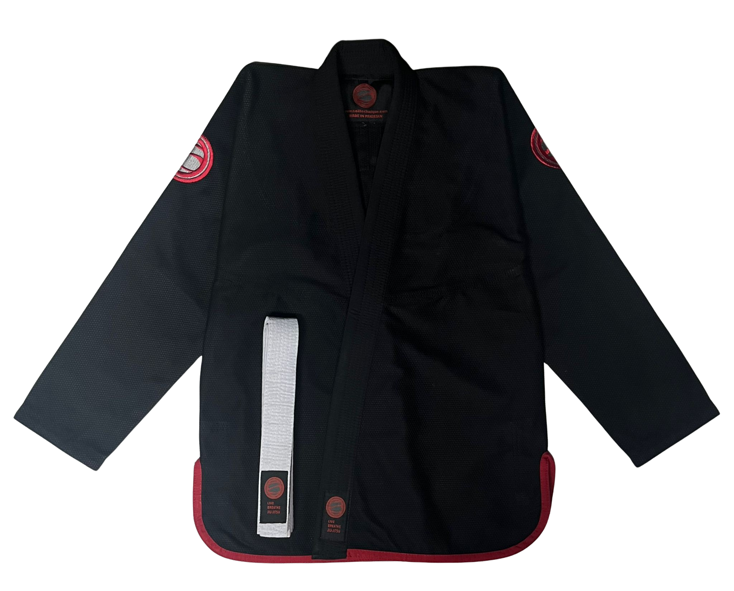 Soiltechnique Kimono Breathe Jiu-Jitsu Negro-Rojo