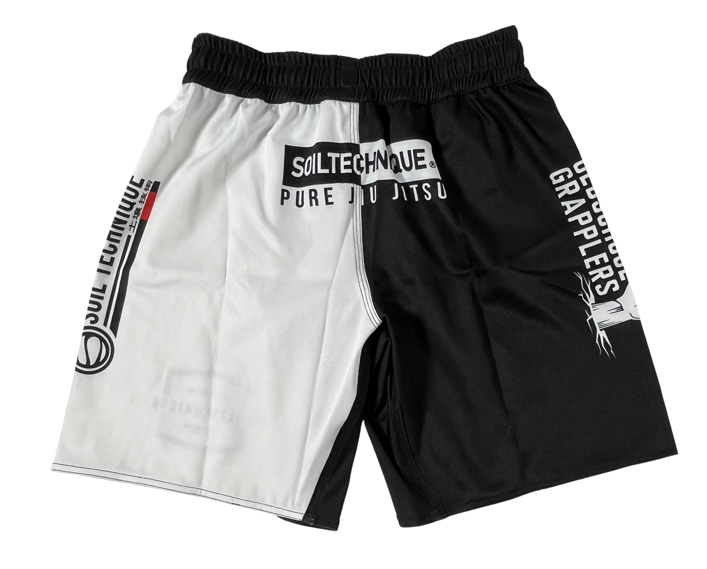 Soiltechnique Grappling Short Logo Blanco Negro
